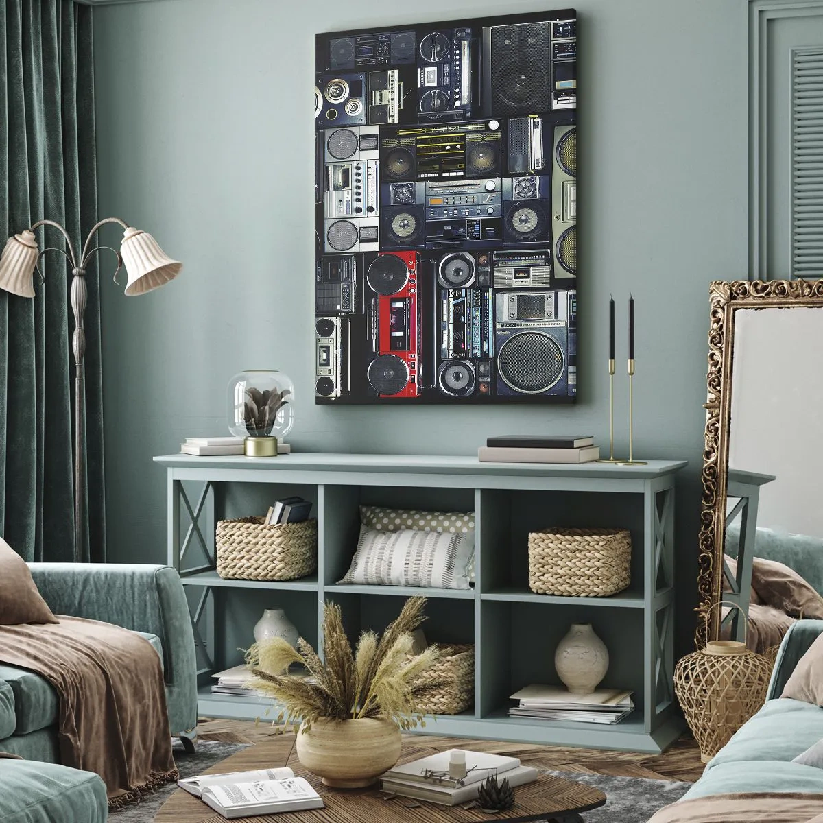 Quadro em tela - Saudades dos anos 80. - 55x100 cm