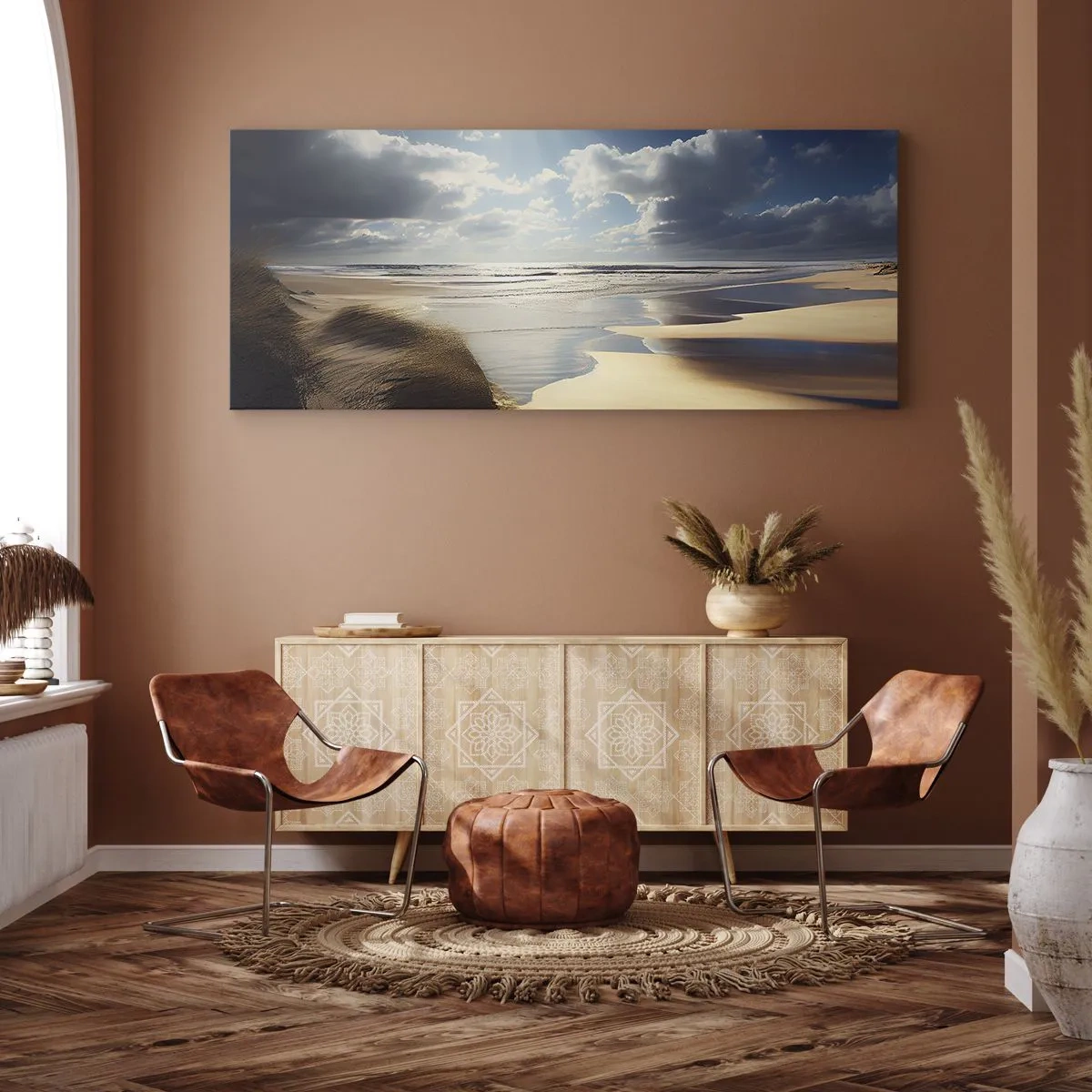 Quadro em tela - Praia, praia selvagem - 140x50 cm