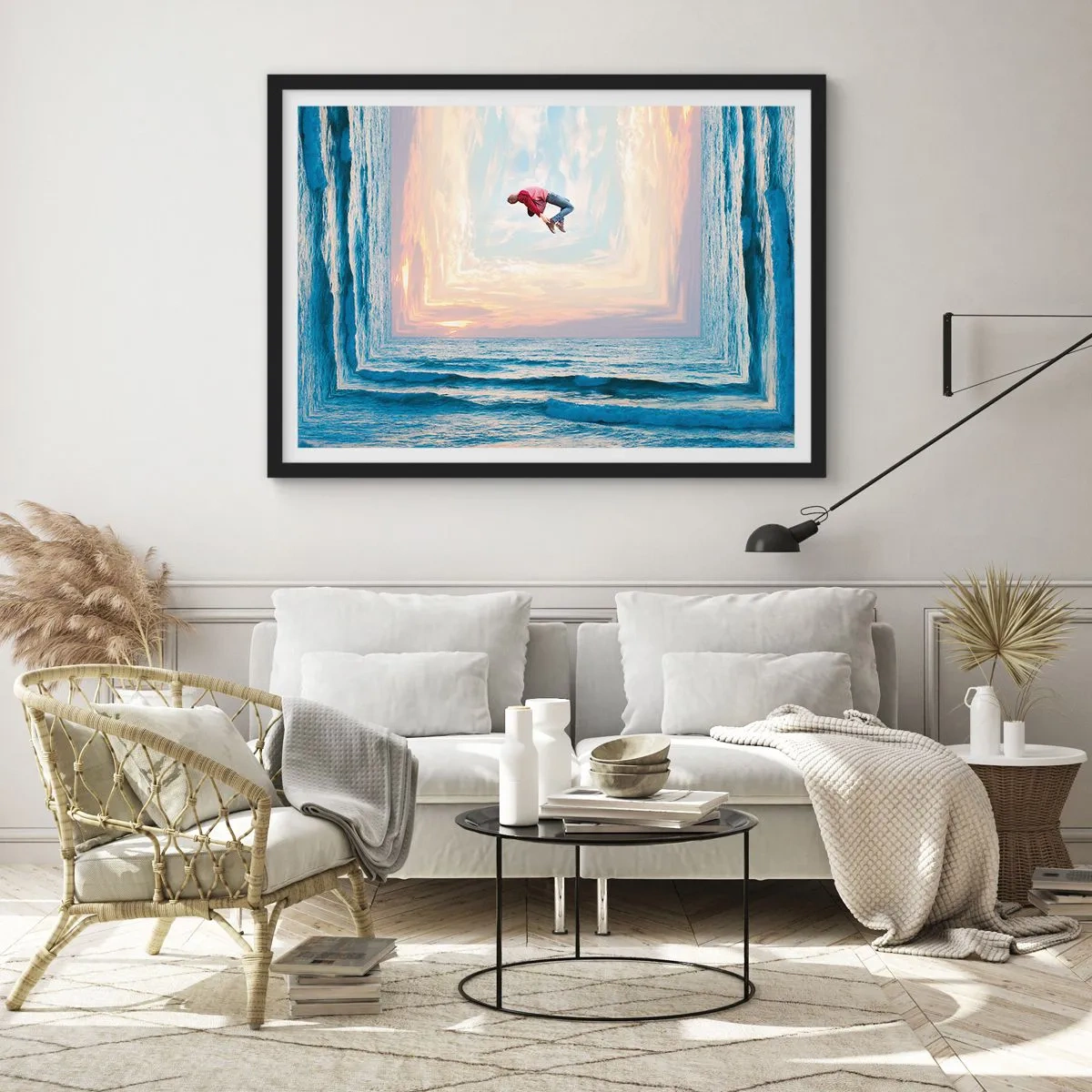 Pôster com moldura preta - Para outra dimensão - 50x40 cm