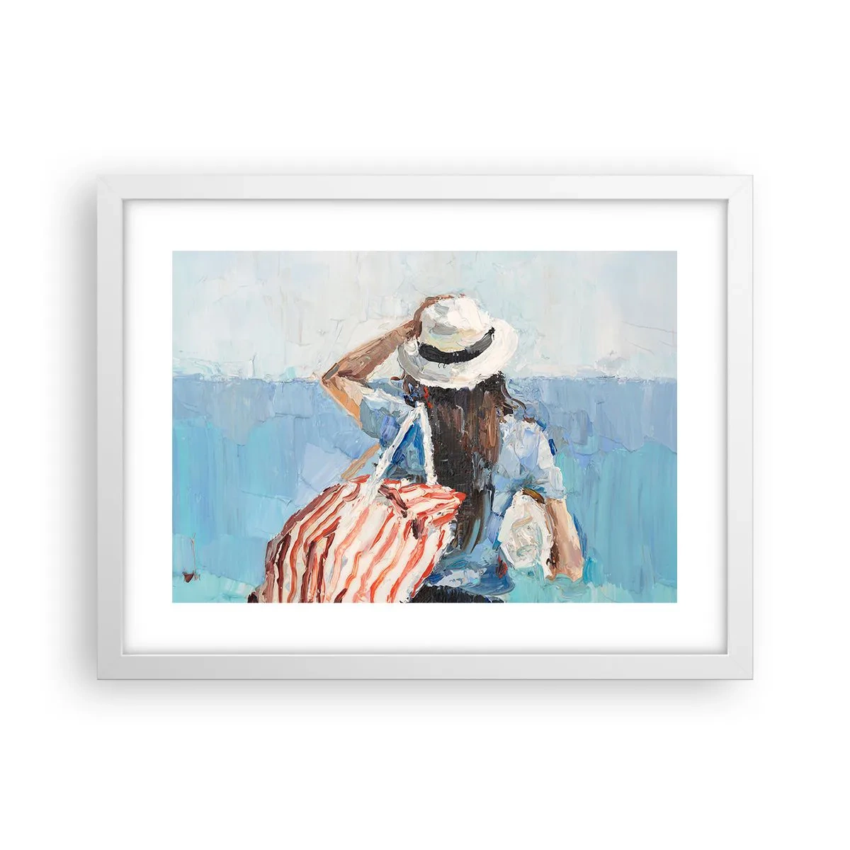 Pôster em moldura branca - Bem-vindo às suas férias - 40x30 cm