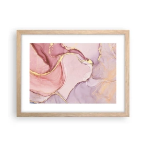 Pôster com moldura de carvalho claro - Carícia das cores - 40x30 cm