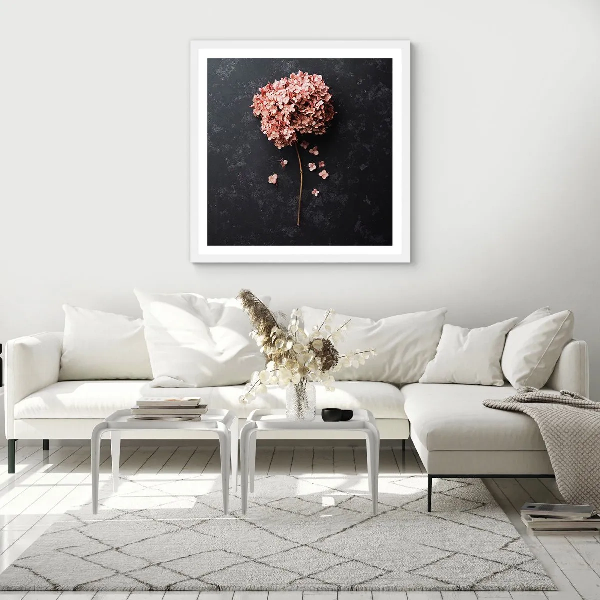 Pôster em moldura branca - Um sinal verdadeiramente romântico - 60x60 cm