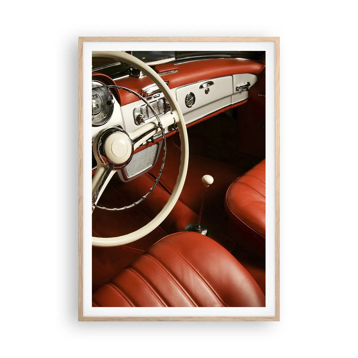 Pôster com moldura de carvalho claro - Luxo vintage - 70x100 cm