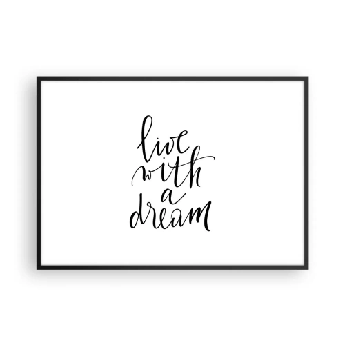 Pôster com moldura preta - Of course - 100x70 cm