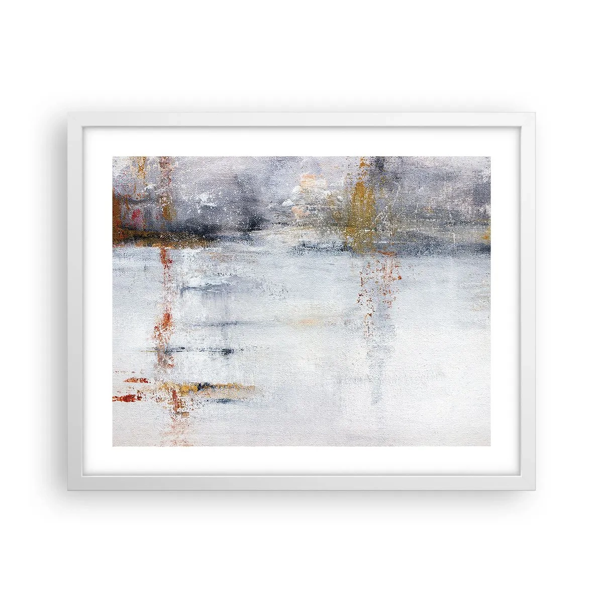Pôster em moldura branca - Atrás da cortina de ar - 50x40 cm