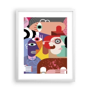 Pôster em moldura branca - Viemos da parte do Sr. Picasso - 40x50 cm