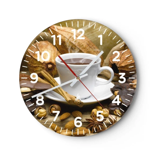 Relógio de parede - Relógio em vidro - Para os que procuram emoções - 30x30 cm