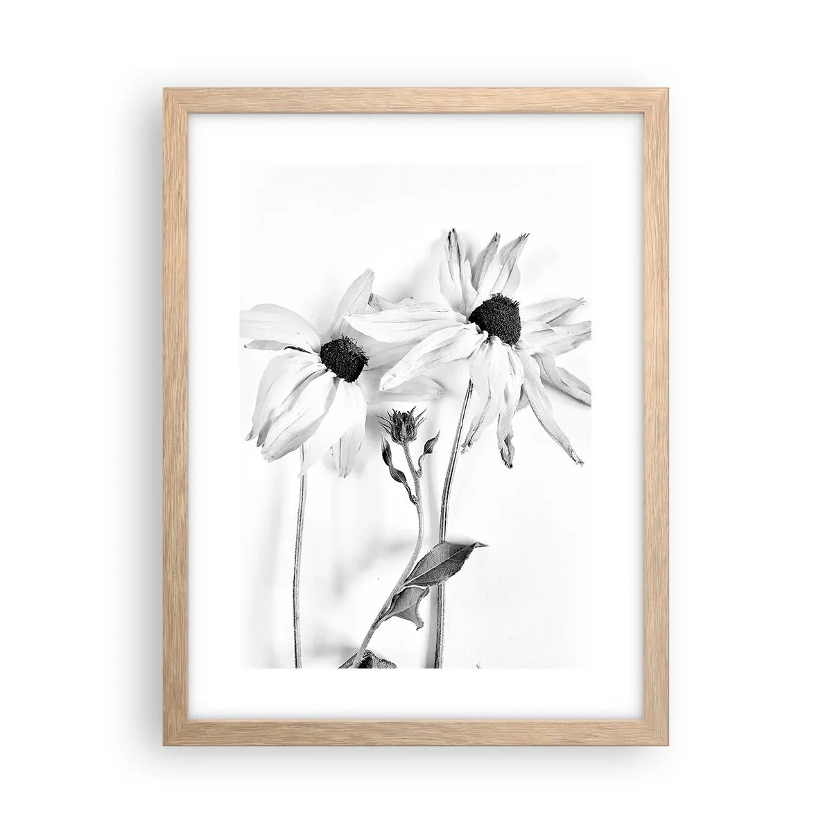 Pôster com moldura de carvalho claro - Ninguém quer estar sozinho - 30x40 cm