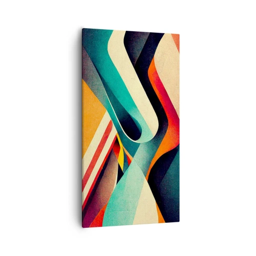 Quadro em tela - Composição intensa - 55x100 cm