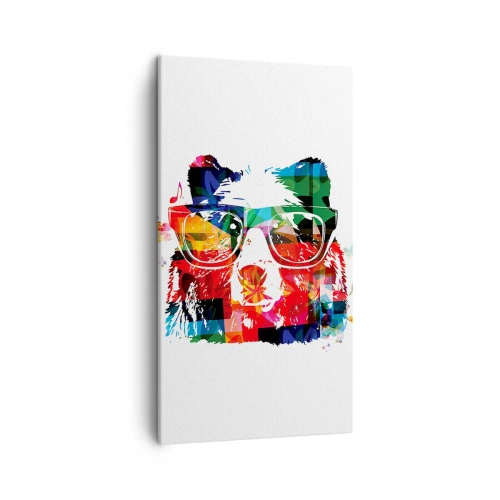 Quadro em tela - Urso da moda - 45x80 cm