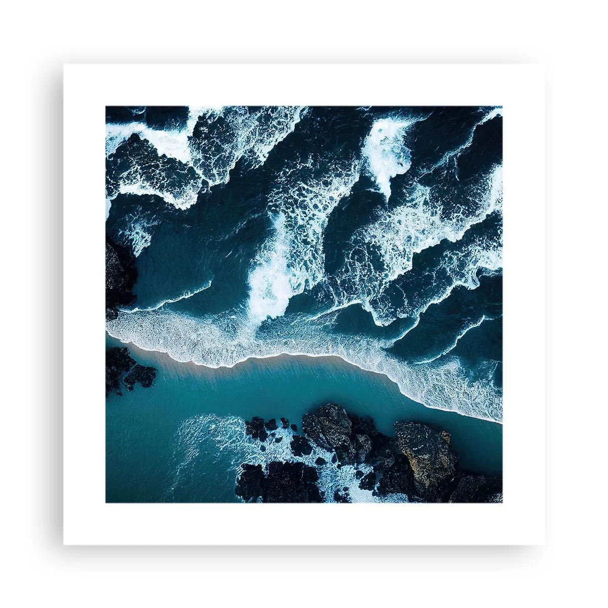 Pôster - Envolto em ondas - 40x40 cm