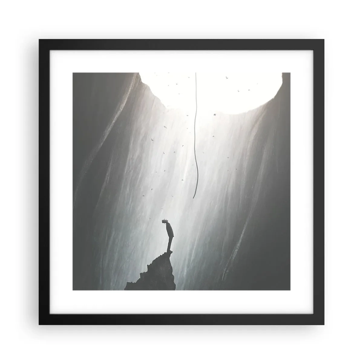 Pôster com moldura preta - Sempre há uma saída - 40x40 cm