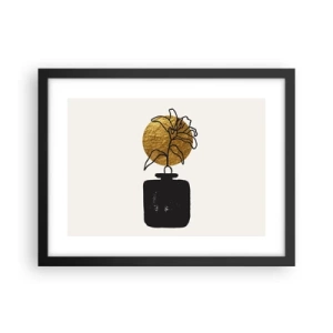 Pôster com moldura preta - A beleza vale seu peso em ouro - 40x30 cm