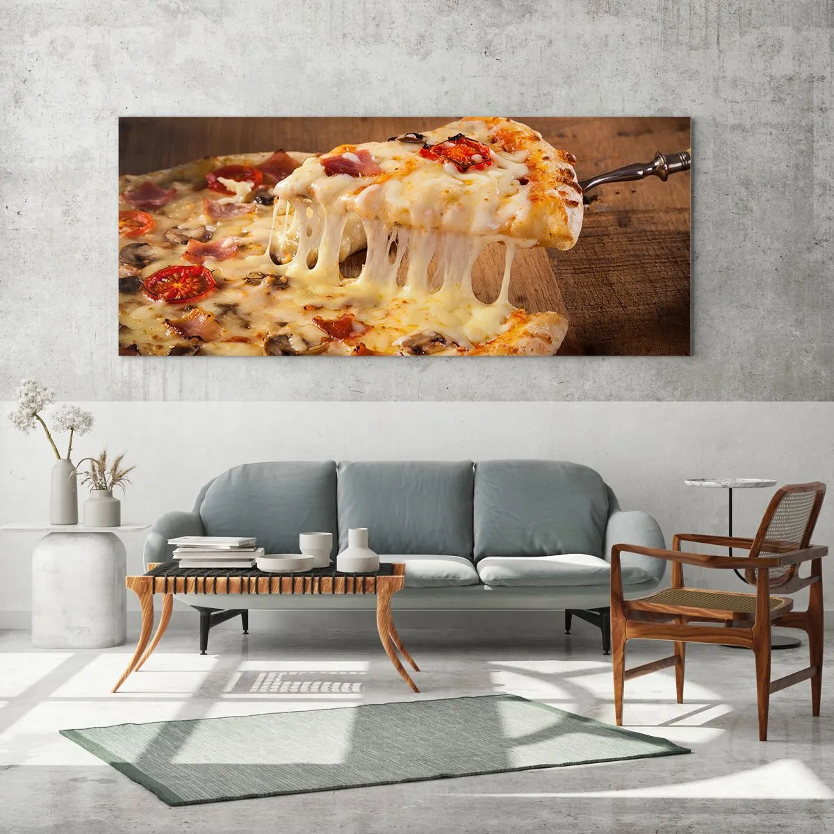 Quadro em vidro - Uma obra-prima da arte italiana - 140x50 cm