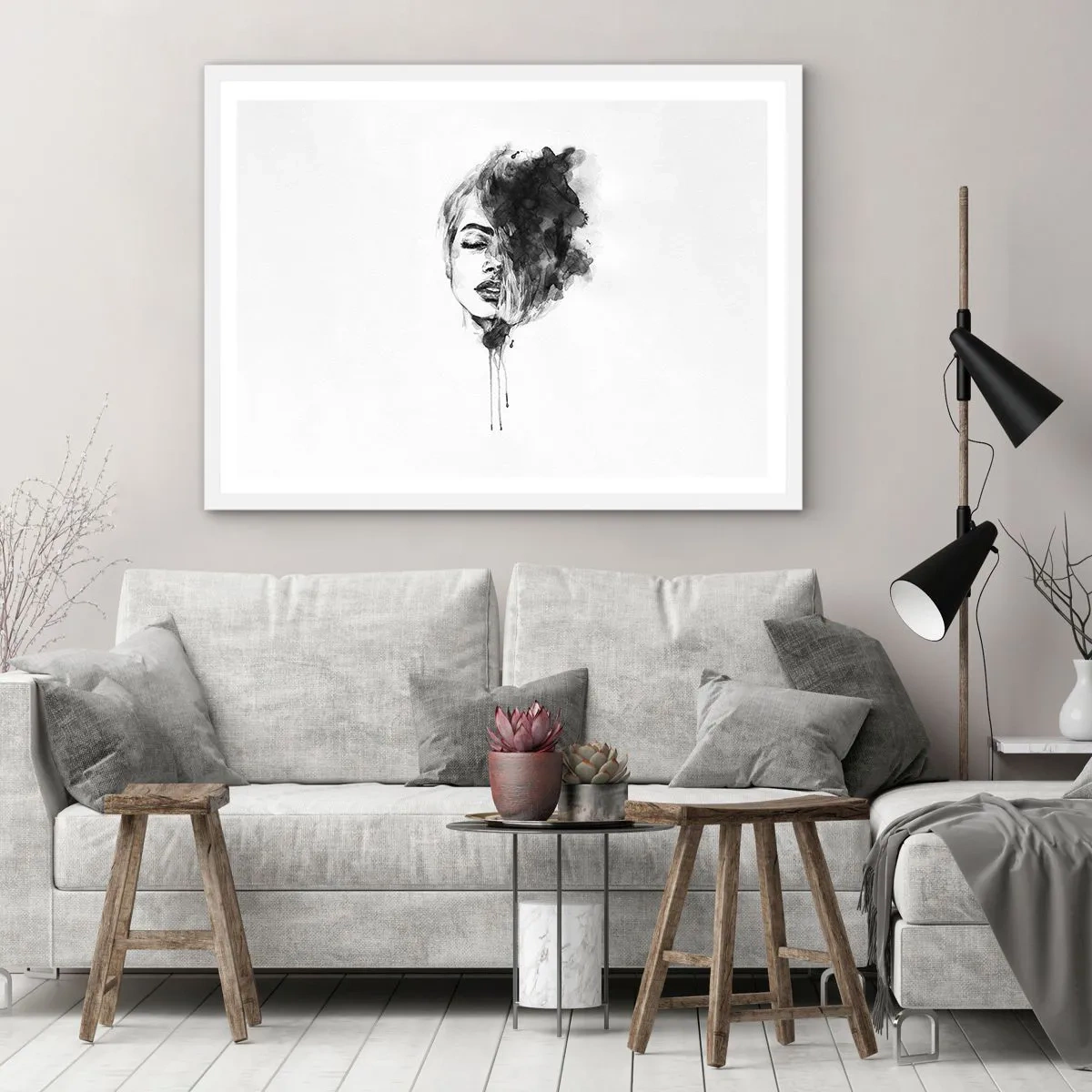 Pôster em moldura branca - O que sonha uma rapariga - 91x61 cm