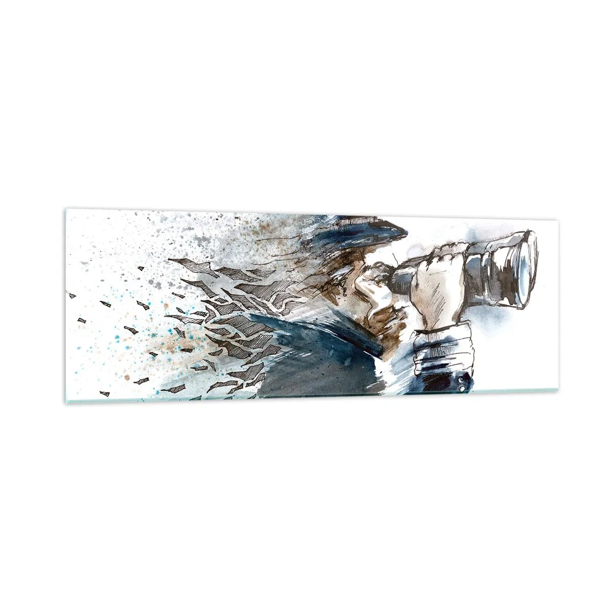 Quadro em vidro - Dez na escala Beaufort! - 90x30 cm