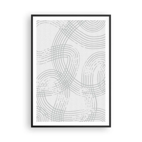 Pôster com moldura preta - Não existe caminho reto - 70x100 cm