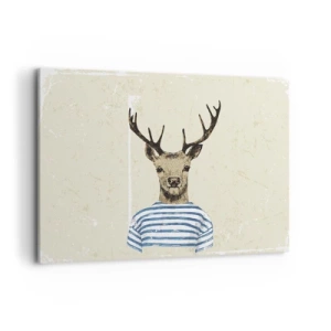 Quadro em tela - Porque eu gosto de camisas listradas! - 120x80 cm