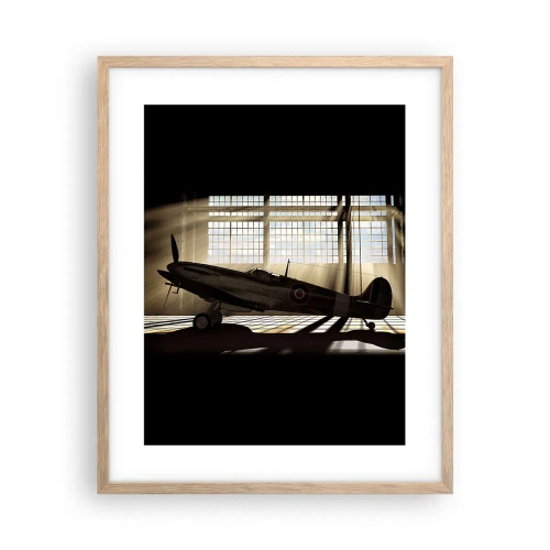 Pôster com moldura de carvalho claro - Descanso do guerreiro - 40x50 cm