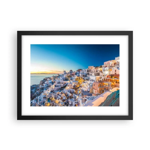 Pôster com moldura preta - A essência grega - 40x30 cm