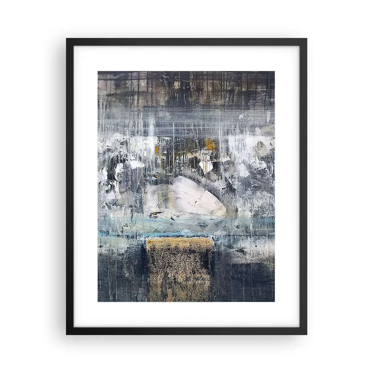 Pôster com moldura preta - Pelo gelo ou pelo torrão de terra - 40x50 cm