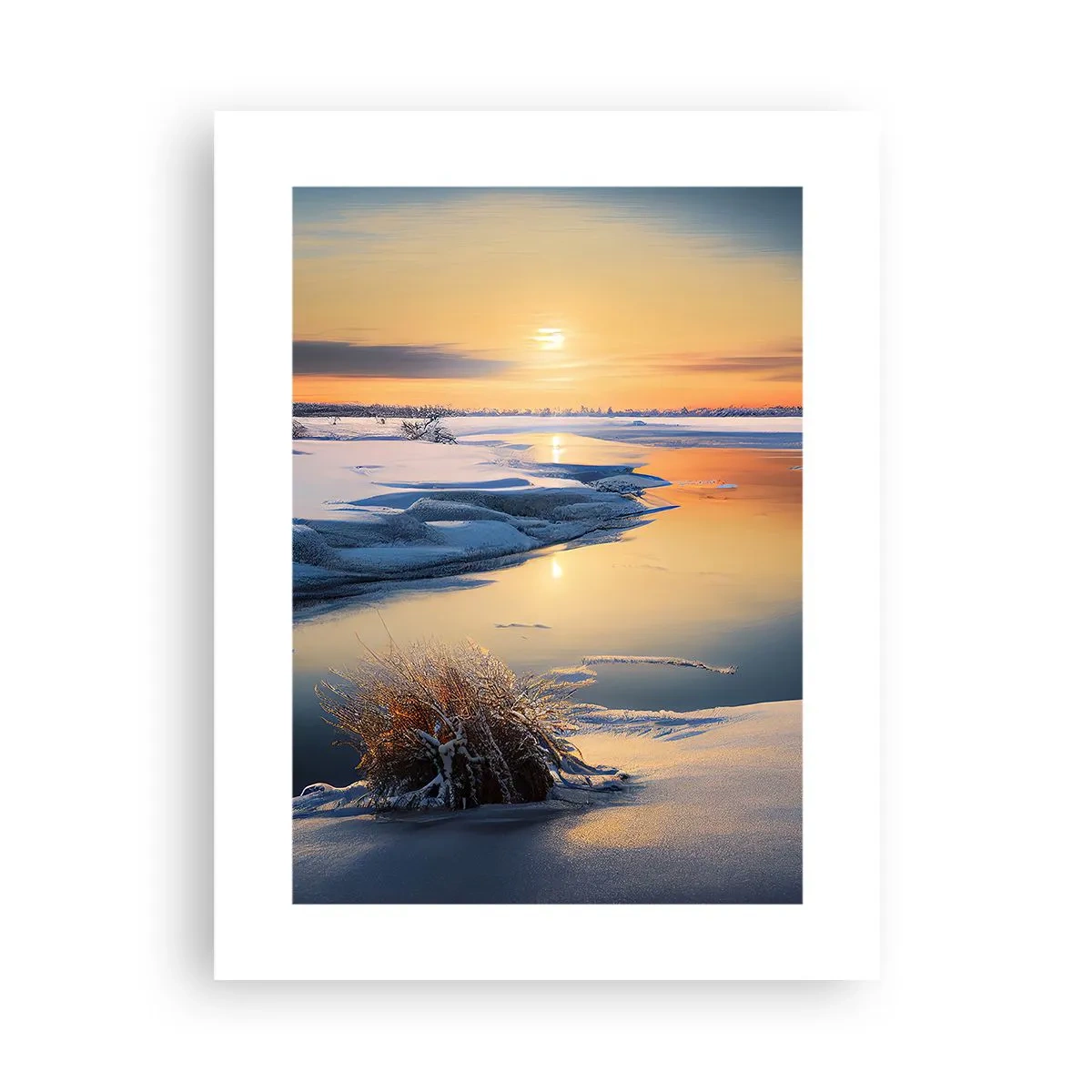 Pôster - Pôr do sol de inverno - 30x40 cm