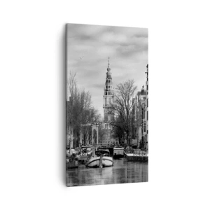 Quadro em tela - Vibrações de Amsterdã - 45x80 cm