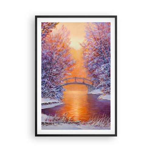 Pôster com moldura preta - Vamos nos encontrar aqui - 61x91 cm