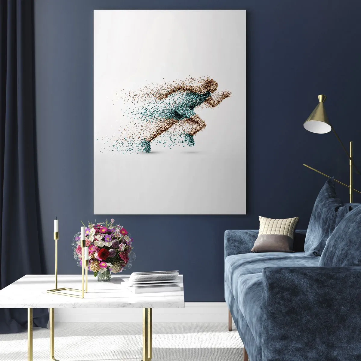 Quadro em vidro - A vida é uma corrida - 50x70 cm