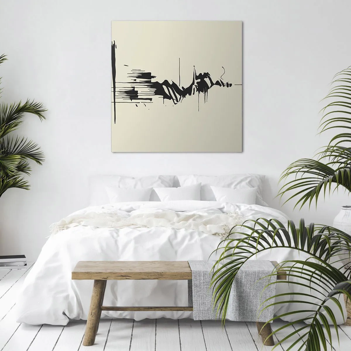 Quadro em tela - Abstração apressada - 60x60 cm