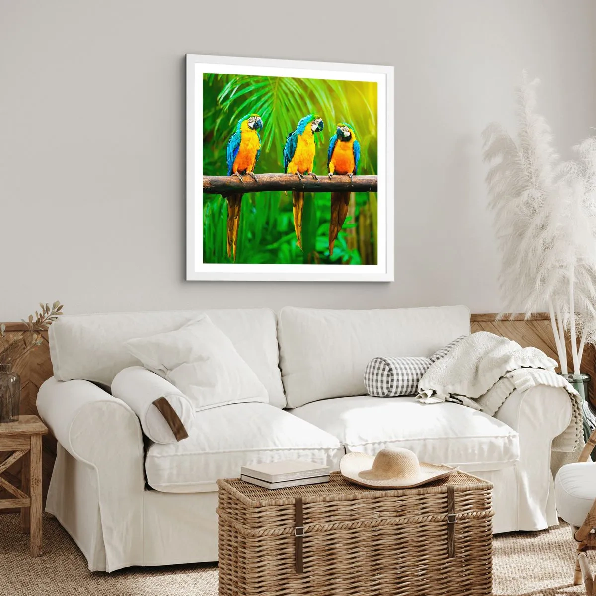 Pôster em moldura branca - E ouviste dizer que ela...? - 40x40 cm