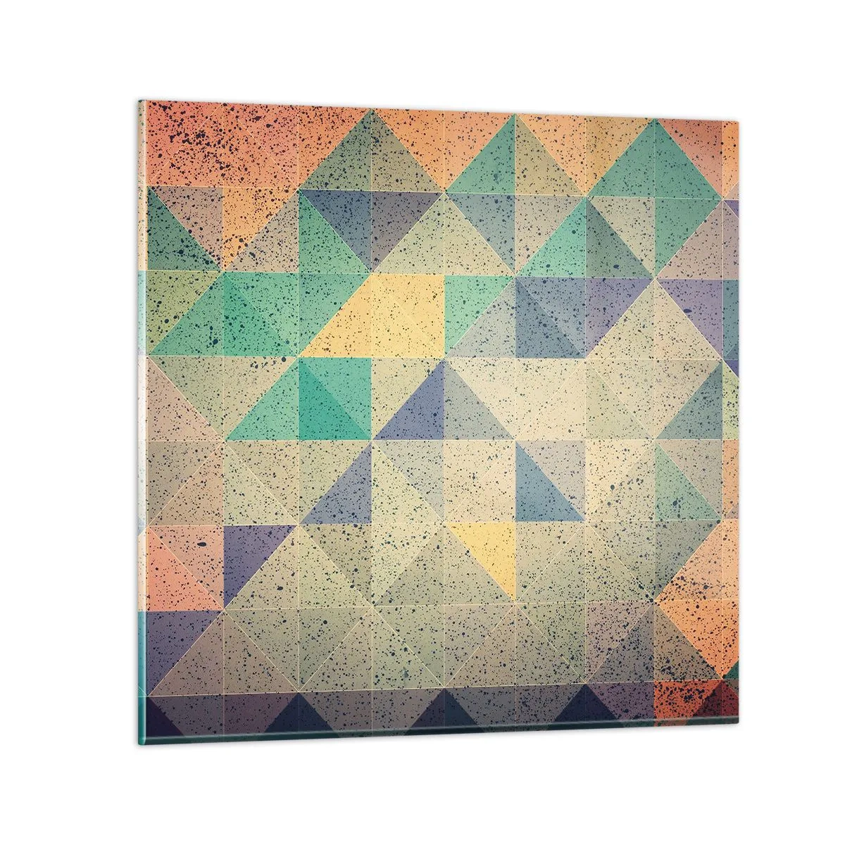 Quadro em vidro - República dos triângulos - 60x60 cm