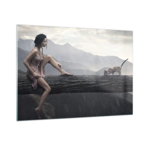 Quadro em vidro - Picos de beleza - 100x70 cm