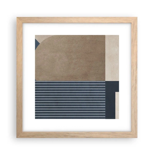Pôster com moldura de carvalho claro - Uma composição de simplicidade e redondeza - 30x30 cm