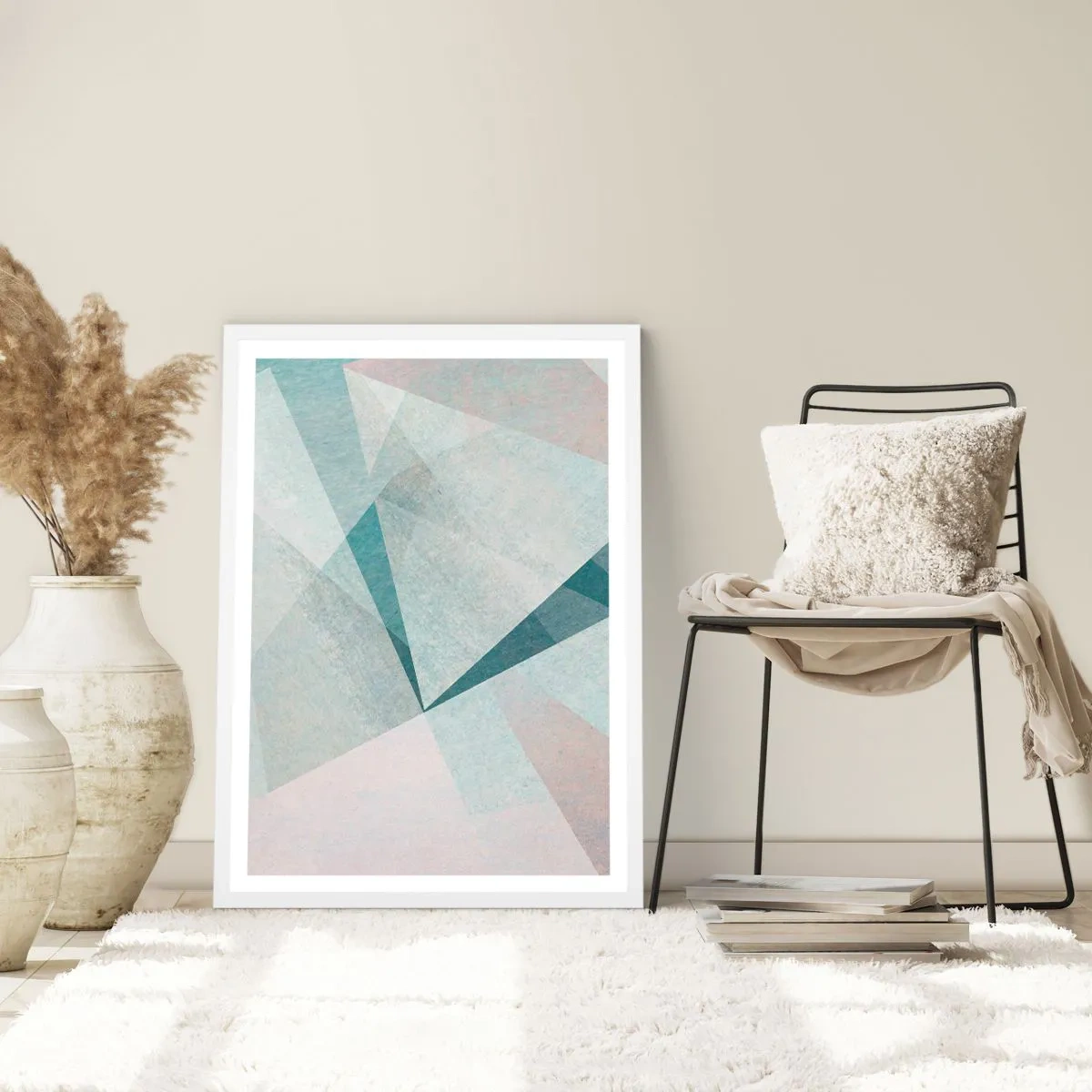 Pôster em moldura branca - Calmo, embora dinâmico - 50x70 cm