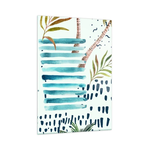 Quadro em vidro - Férias sob as palmeiras - 50x70 cm