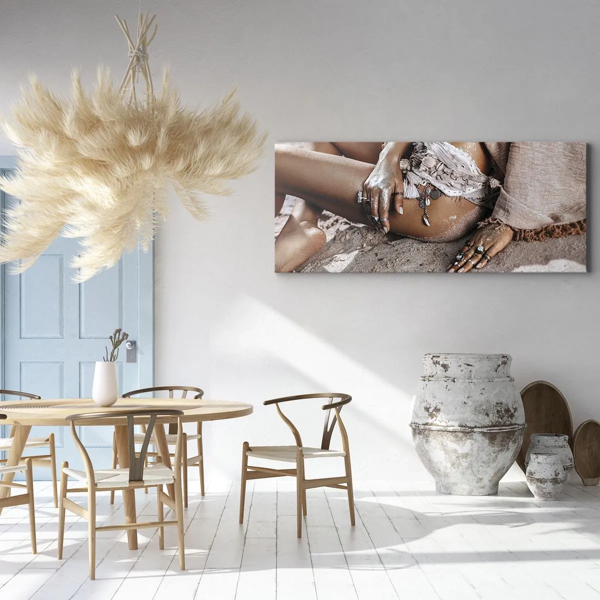 Quadro em tela - Expulsa pelas ondas? - 140x50 cm