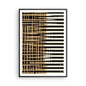 Pôster com moldura preta - Abstração arquitetónica - 70x100 cm