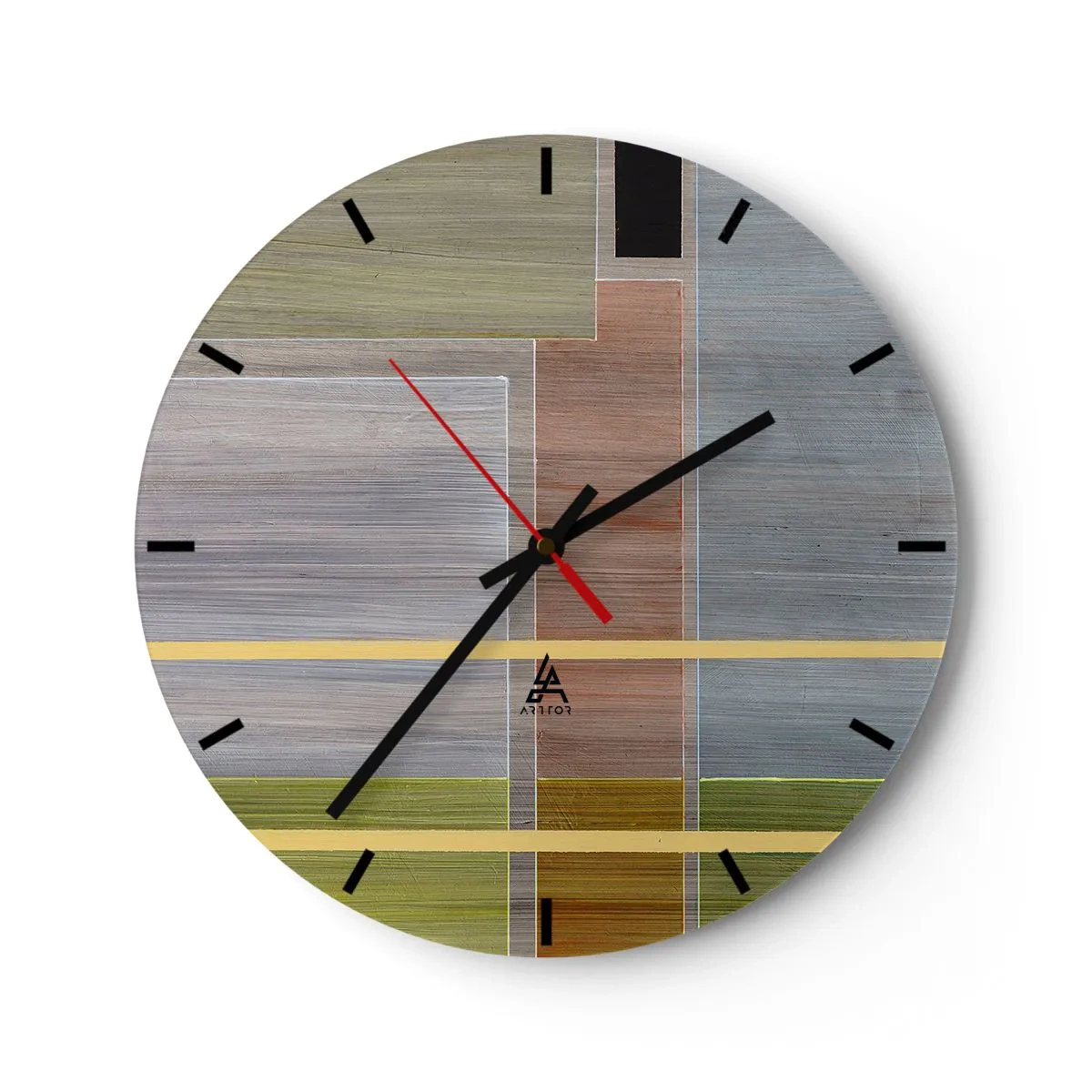 Relógio de parede - Relógio em vidro - Simples e calmo - 40x40 cm