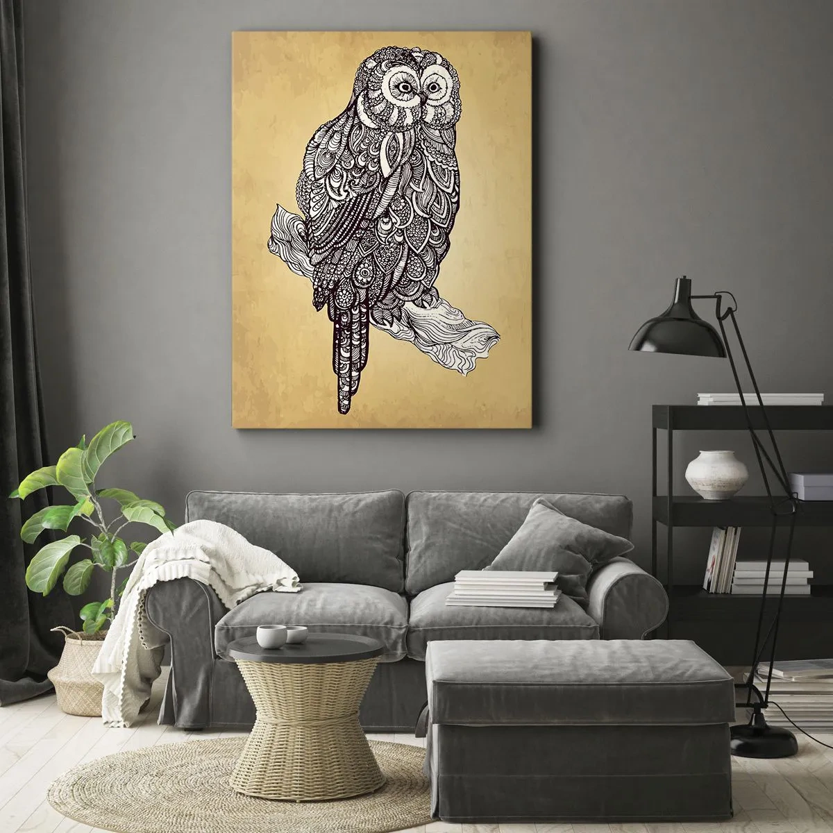 Quadro em tela - Ornamentos intrincados de sabedoria - 50x70 cm