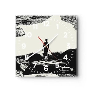 Relógio de parede - Relógio em vidro - Novo visual - 40x40 cm