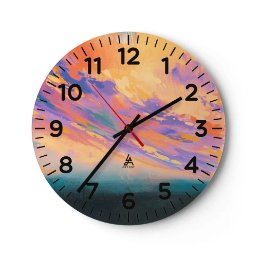 Relógio de parede - Relógio em vidro - A força da atração - 40x40 cm
