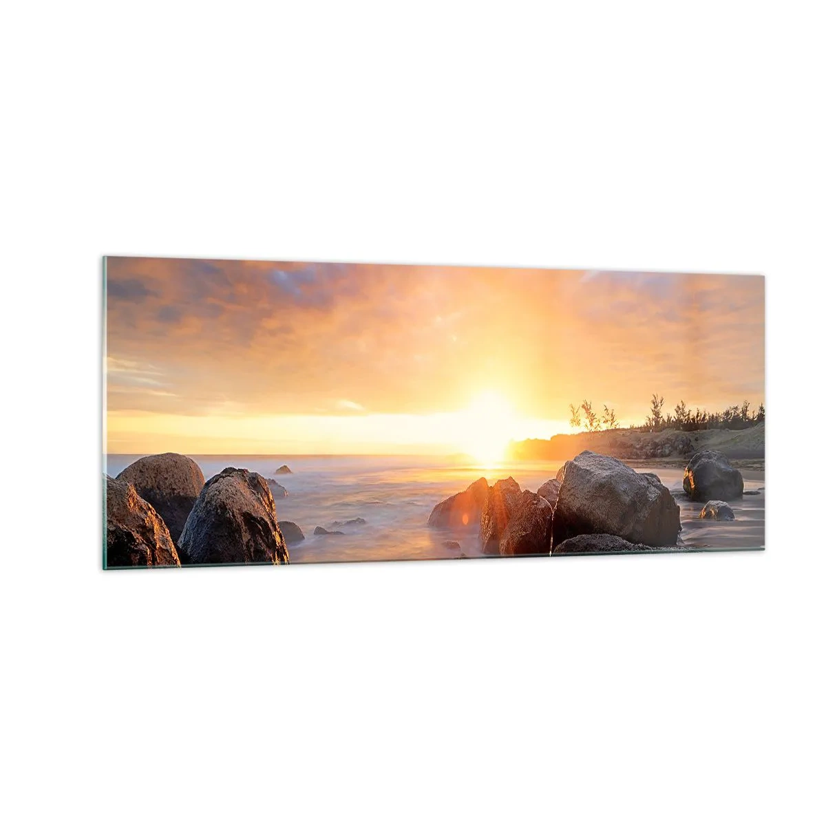 Quadro em vidro - A brisa luminosa da noite - 100x40 cm