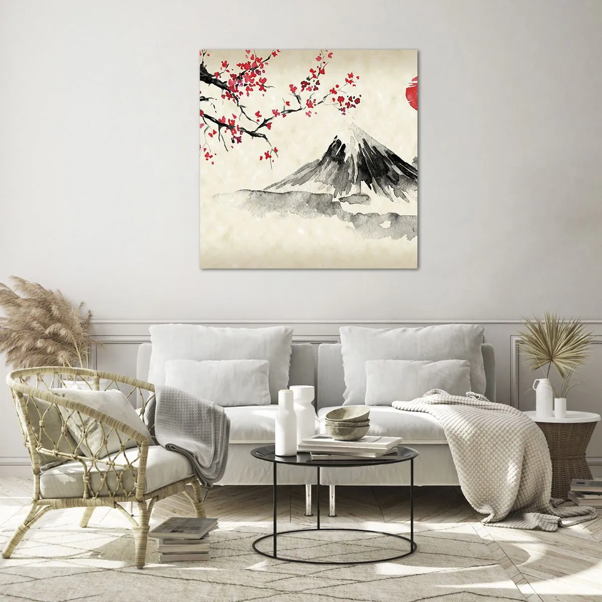 Quadro em vidro - Ame o Japão - 60x60 cm
