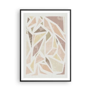 Pôster com moldura preta - Composição de vitral - 70x100 cm