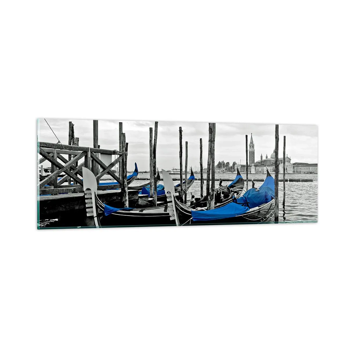 Quadro em vidro - Veneza pensativa - 90x30 cm