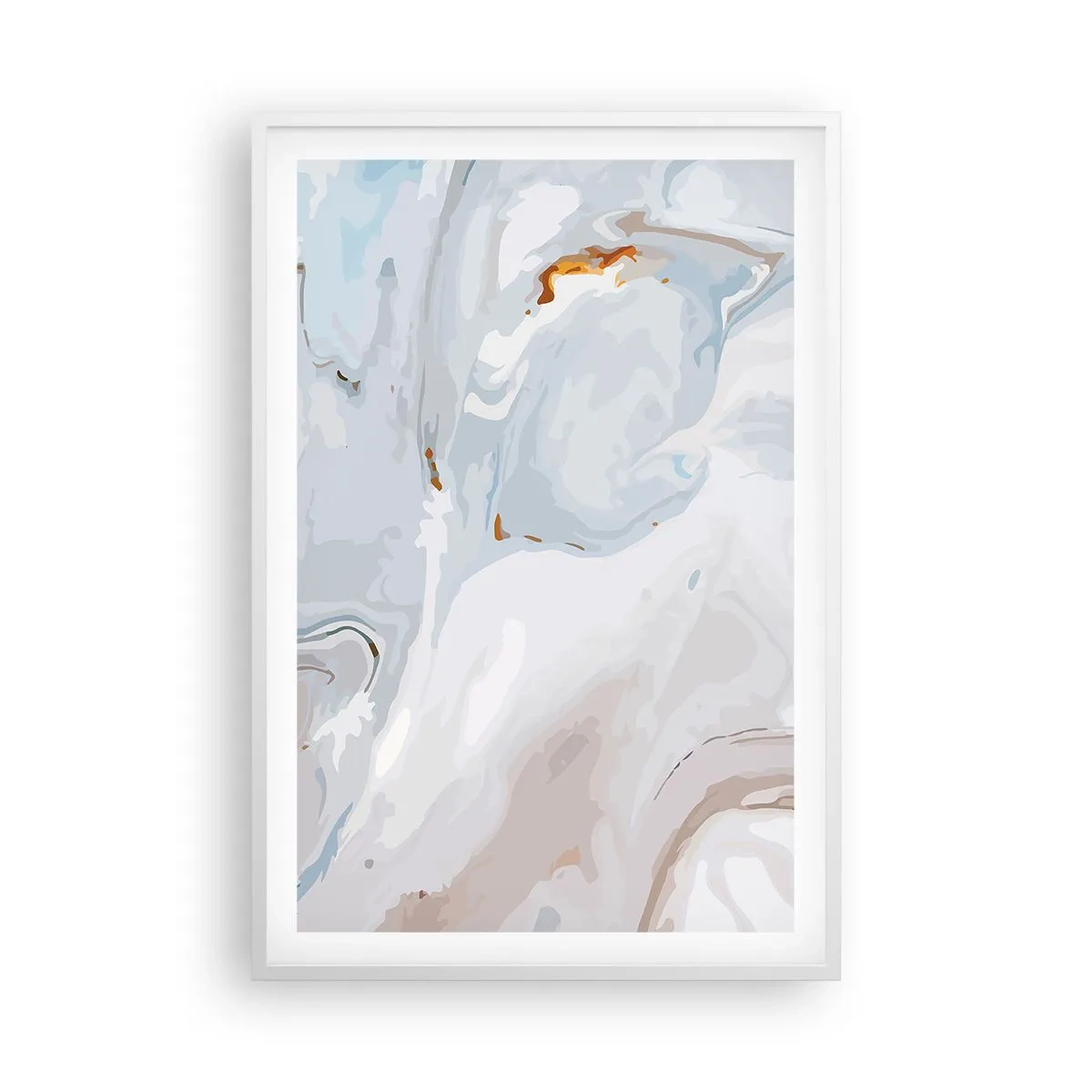 Pôster em moldura branca - Branco elevado - 61x91 cm