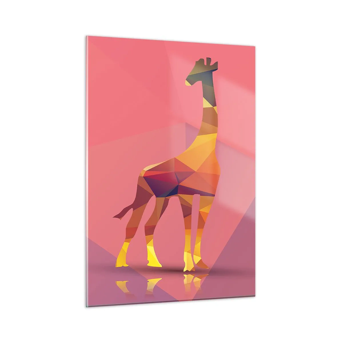 Quadro em vidro - Nas cores da savana - 50x70 cm
