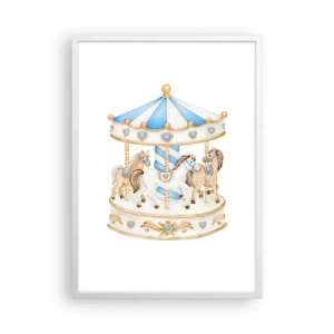 Pôster em moldura branca - Doce infância - 50x70 cm