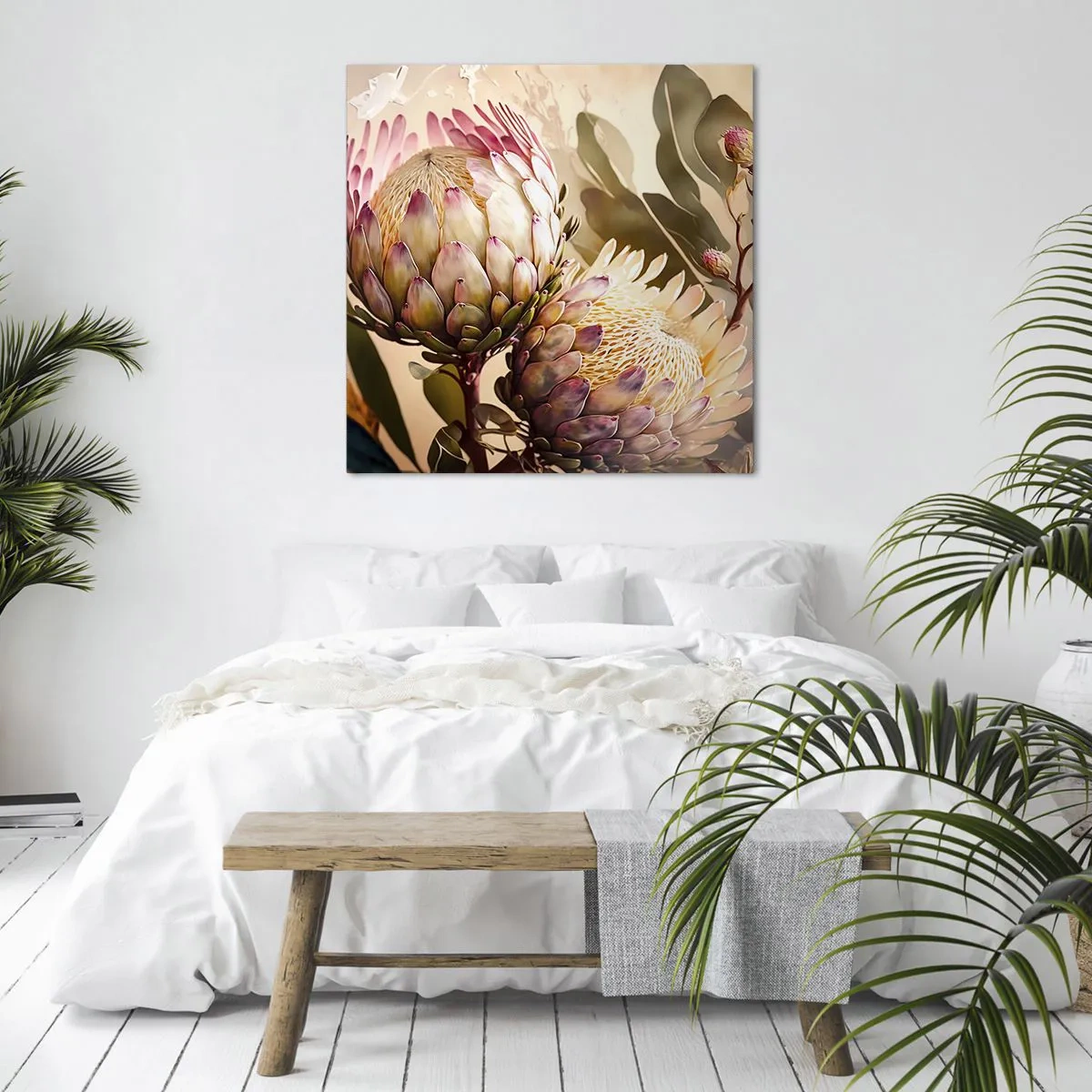 Quadro em tela - Abraçado com ternura - 30x30 cm